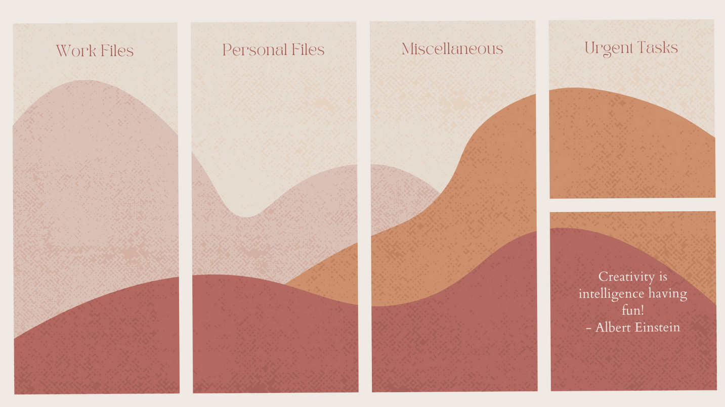 📌 📝 Pink & Orange Mountain Planner Wallpaper | Organic Chic Design | dream life manifestation