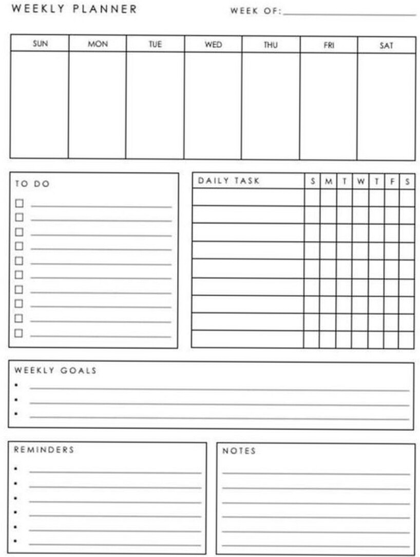 📅 🖇️ Plan your week beautifully with our digital planner weekly layout. | romanticize your routine