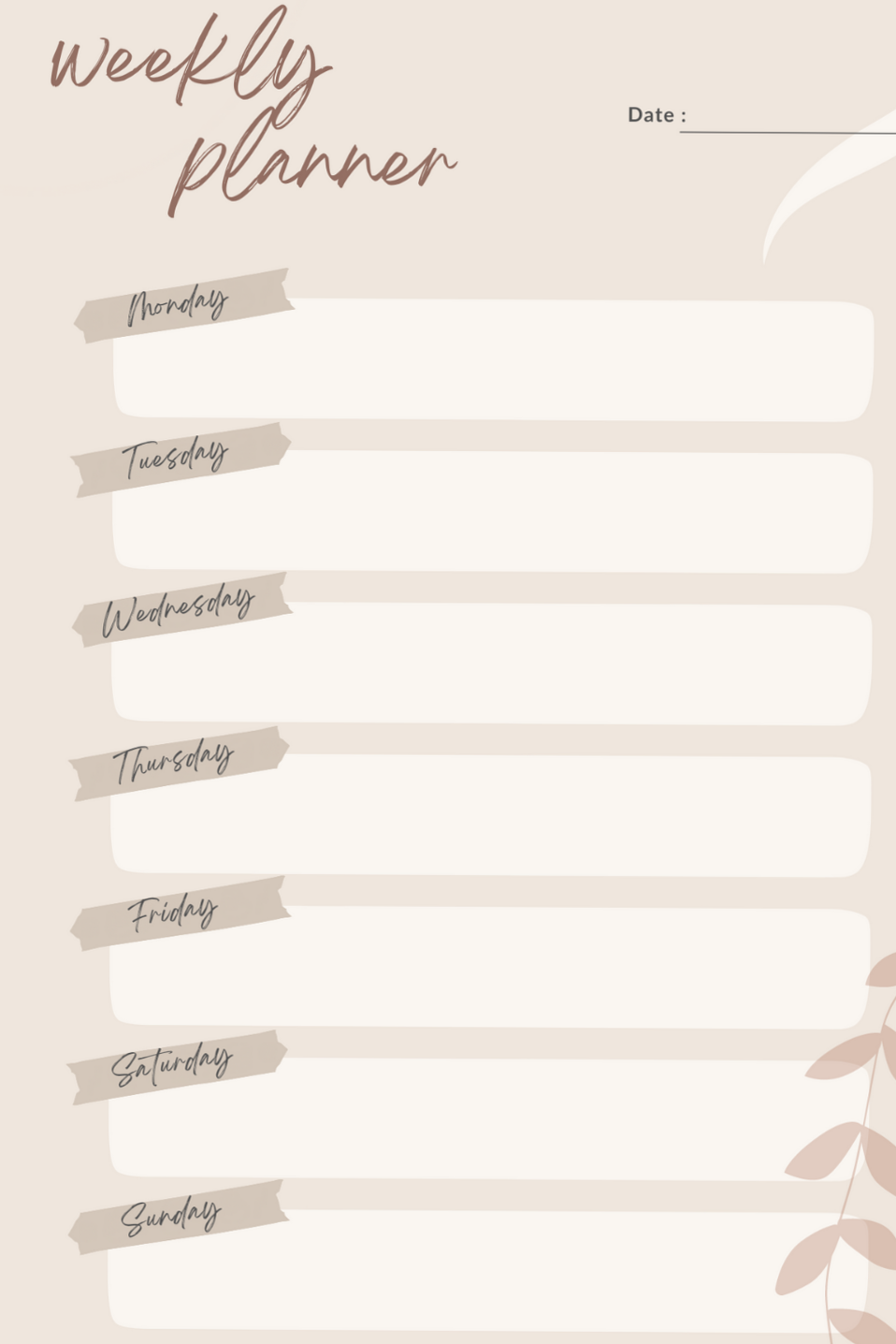 Premium Weekly Planner for Productivity & Schedule Control — 📝 📅 dream life manifestation