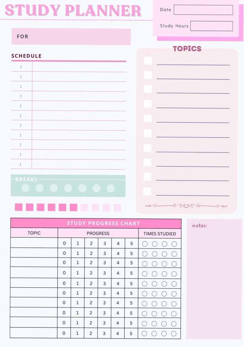 Printable Student Planner | Digital Design | Creative Planner Assets — 📁 📁 stay inspired all year long