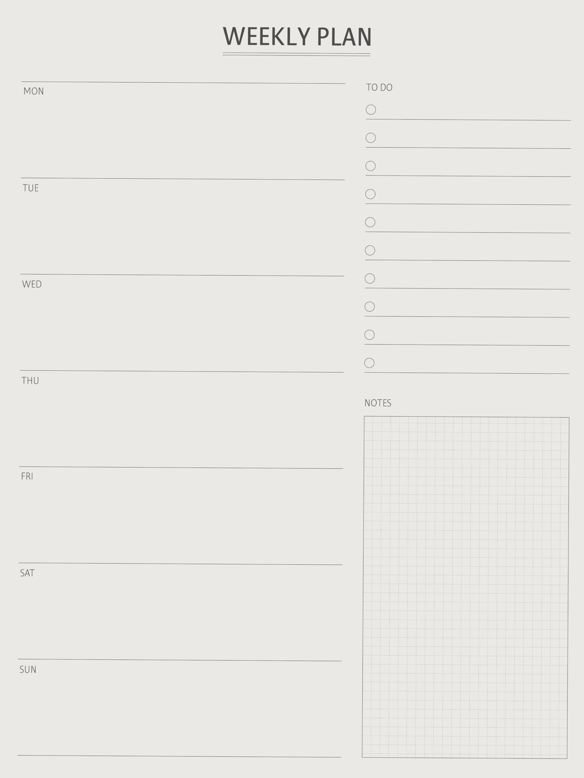 Printable Weekly Planner | Black & White Organizer — 🪄 📍 romanticize your routine