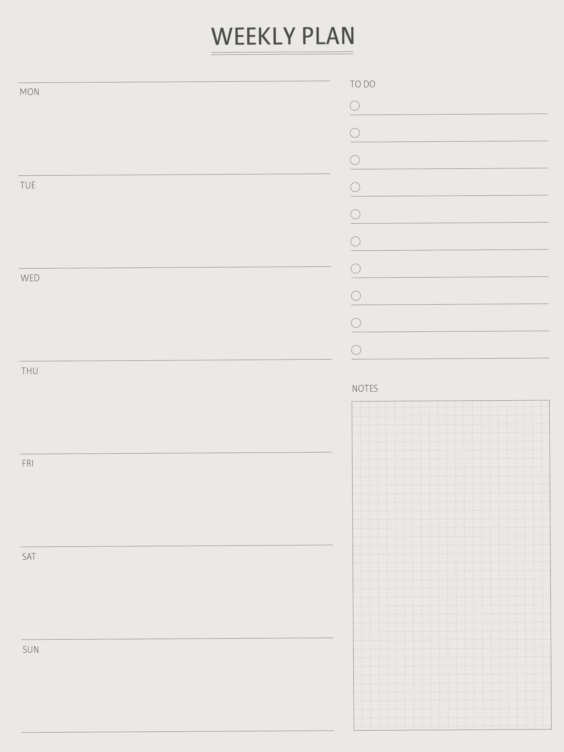 💎 💎 Printable Weekly Planner Template: Organize Your Week! | romanticize your routine