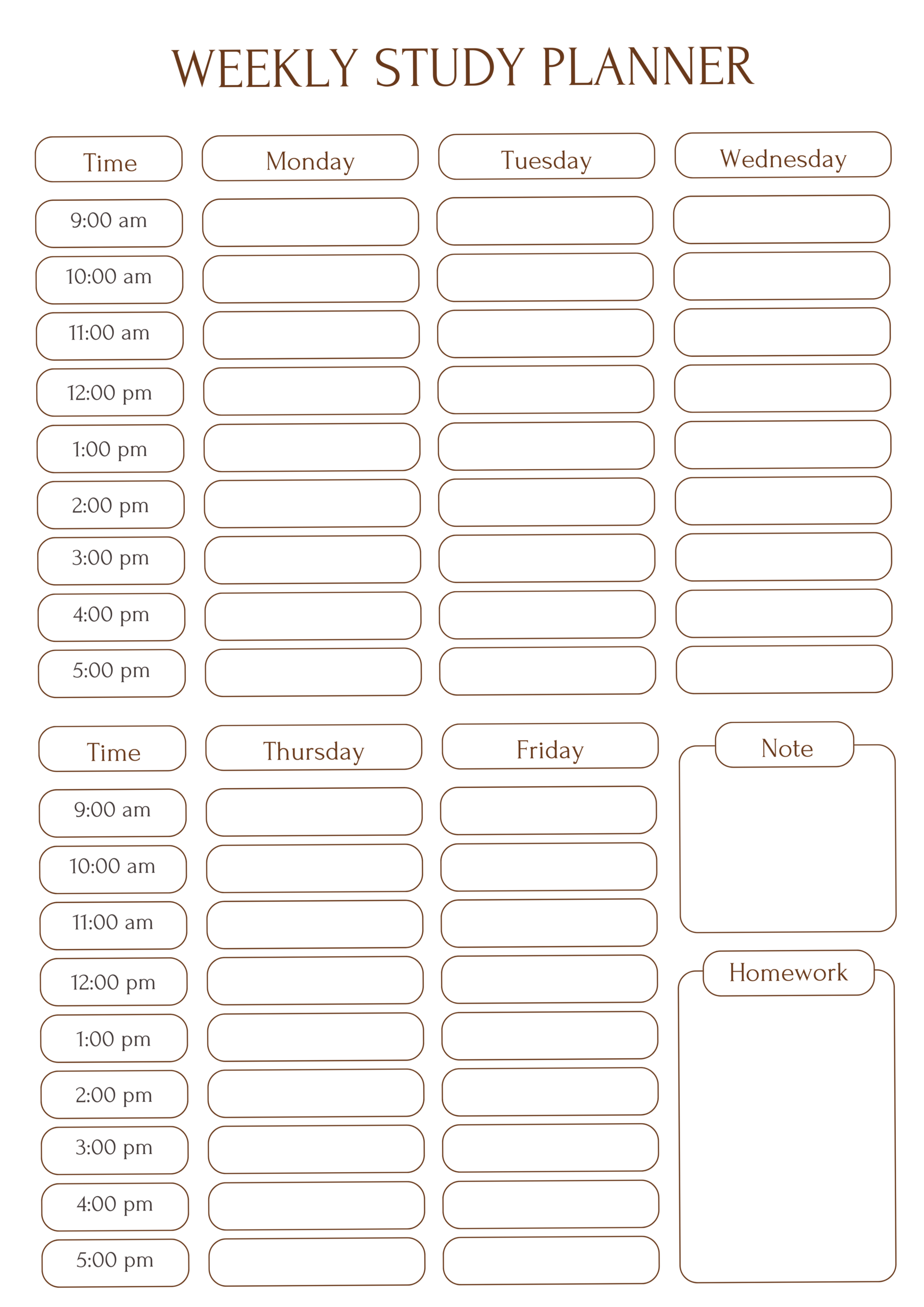 💍 🍰 Printable Weekly Study Planner | Customizable & Easy to Use | dream life manifestation