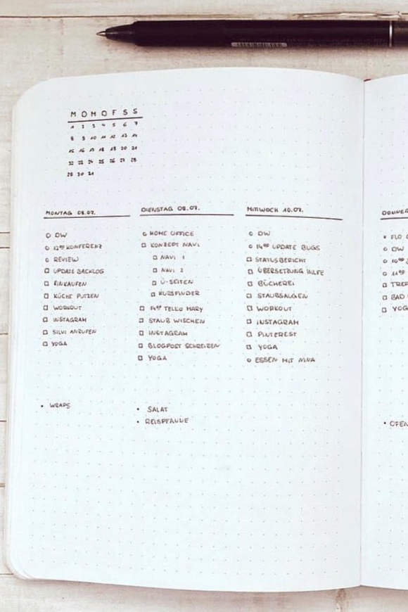 ✨ 🕯️ romanticize your routine: 21 Minimalist Weekly Spreads for Bujo Lovers Vol.1