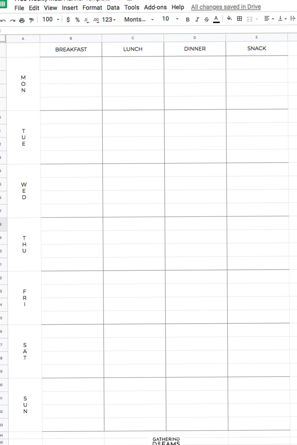 🥂 🍰 romanticize your routine: 4 Free Meal Planners with Weekly Templates