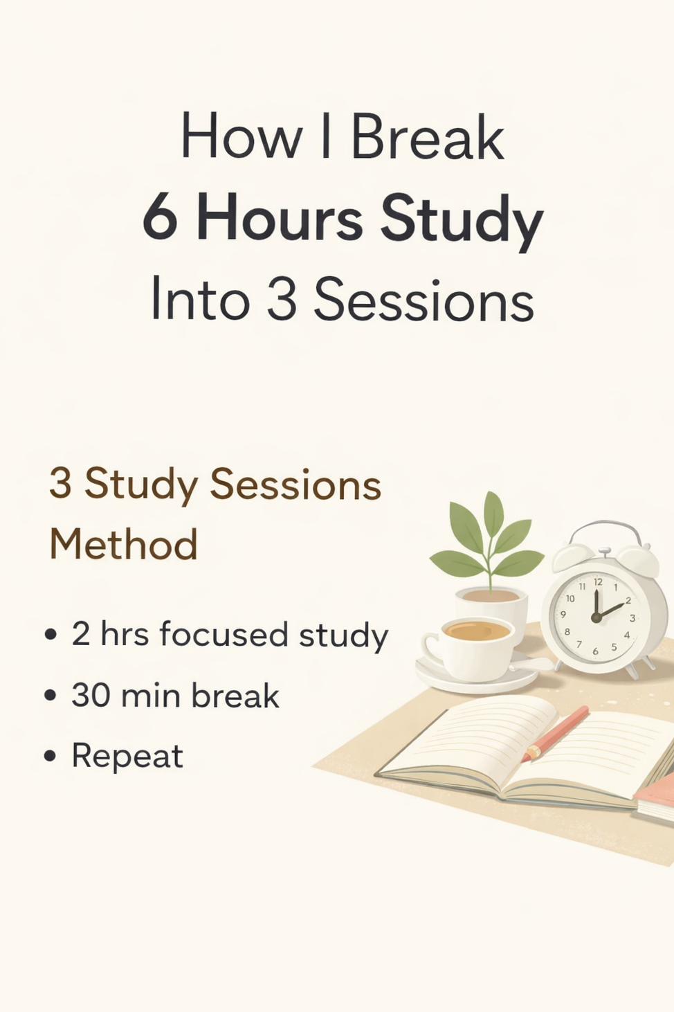 🤍 🕯️ romanticize your routine: 6-Hour Study Routine Without Burnout
