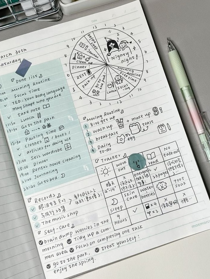 ✨ ☁️ romanticize your routine: Digital Daily Planner for iPad & GoodNotes – Creative Layouts