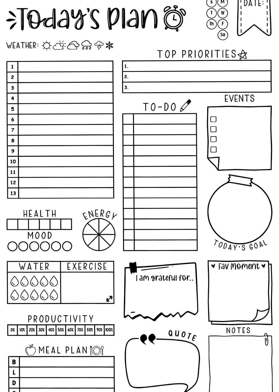 🌸 🌸 romanticize your routine: Effective Daily Planning Tools Chart | Productivity Design