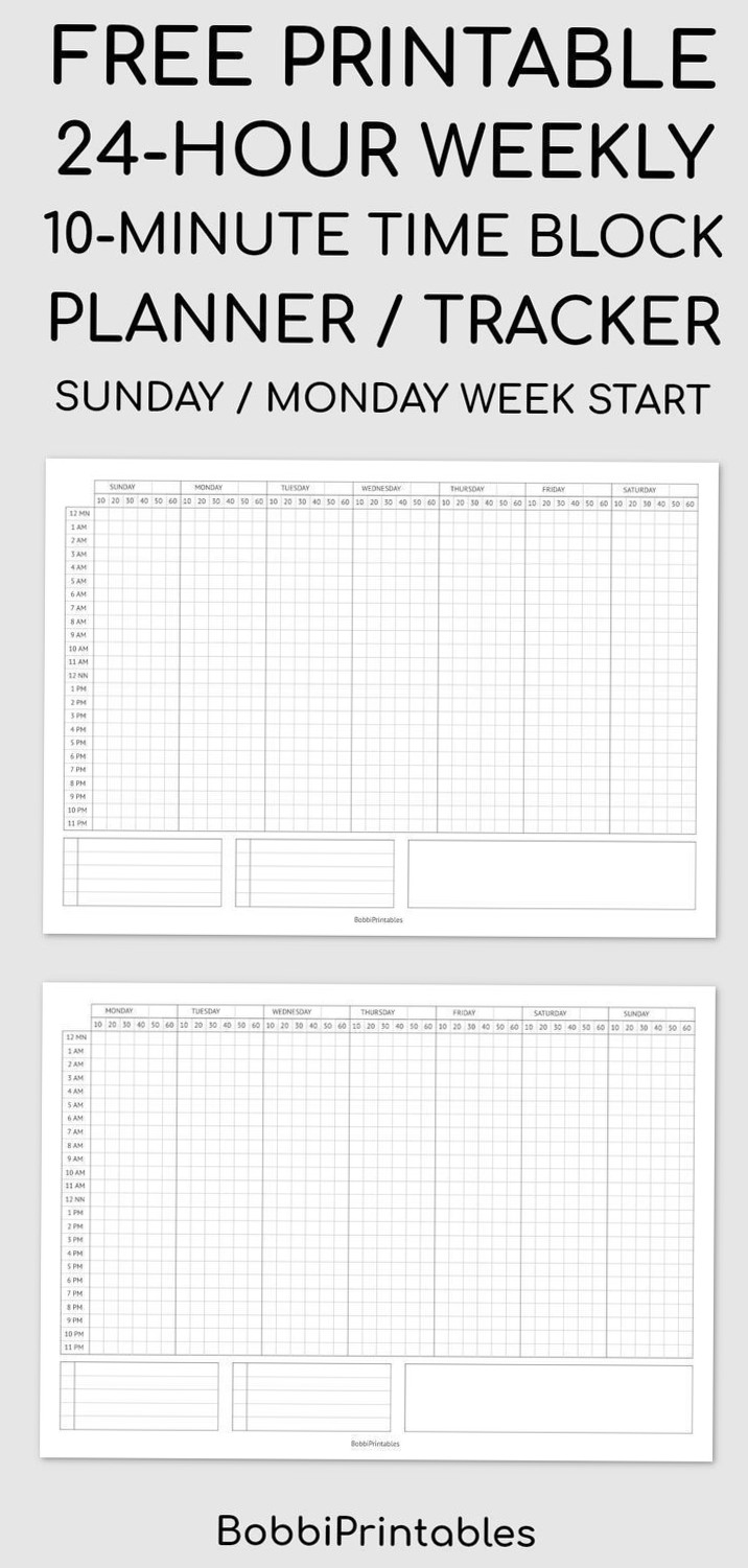 🌸 💍 romanticize your routine: Free 24-Hour Weekly Planner for Time Blocking & Scheduling