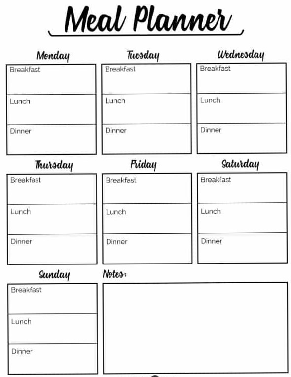 🌸 🌸 romanticize your routine: Free Printable Menu Planner Sheet for Creative Organization