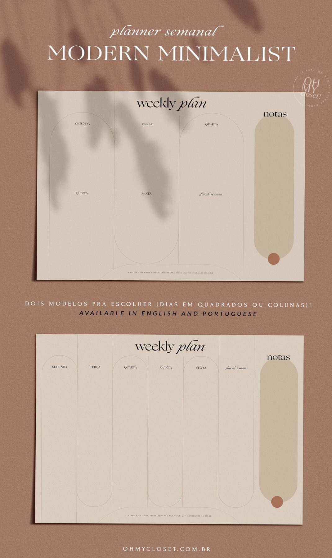 🎀 🌿 romanticize your routine: Modern Minimalist Weekly Planner | The Dolce Days