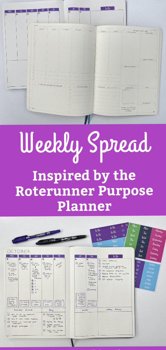 💎 🖌️ romanticize your routine: Roterunner Weekly Spread | Digital Planner Design