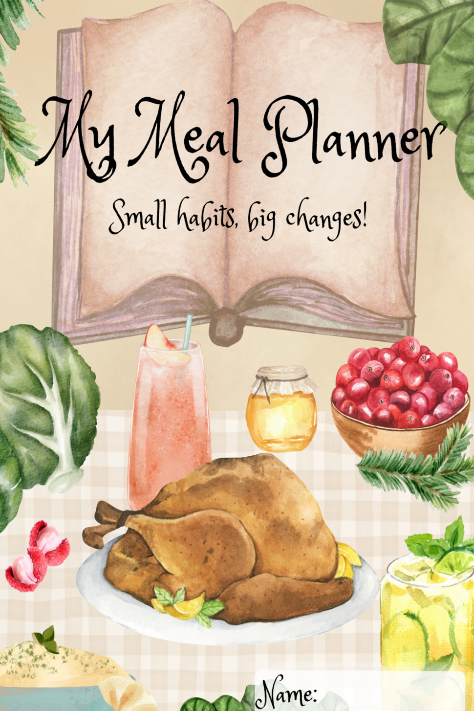 Rustic-Style Meal Planner Cover — Warmth & Charm — 👰 👰 stay inspired all year long