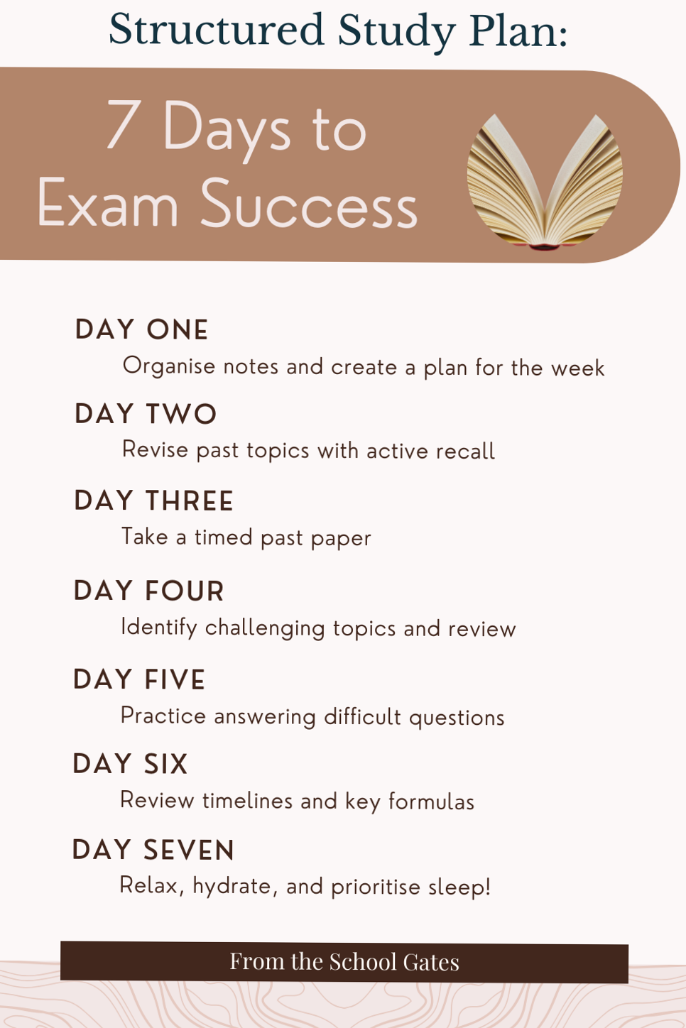 ✨ ☁️ seamless organization hack: 7-Day Study Plan for Exam Success: Daily Revision Guide