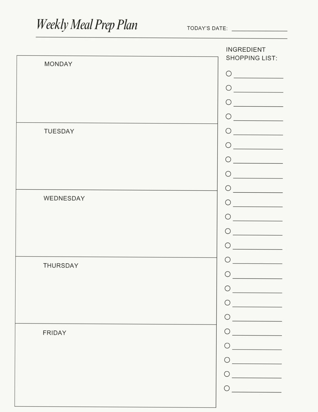 📁 📝 secret to staying productive: Meal Prep Sheet for Digital Planners & Creative Assets