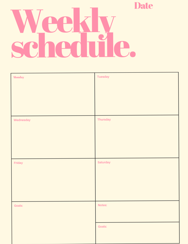 🎀 ✨ secret to staying productive: Week Planner Template for Digital Design & Productivity