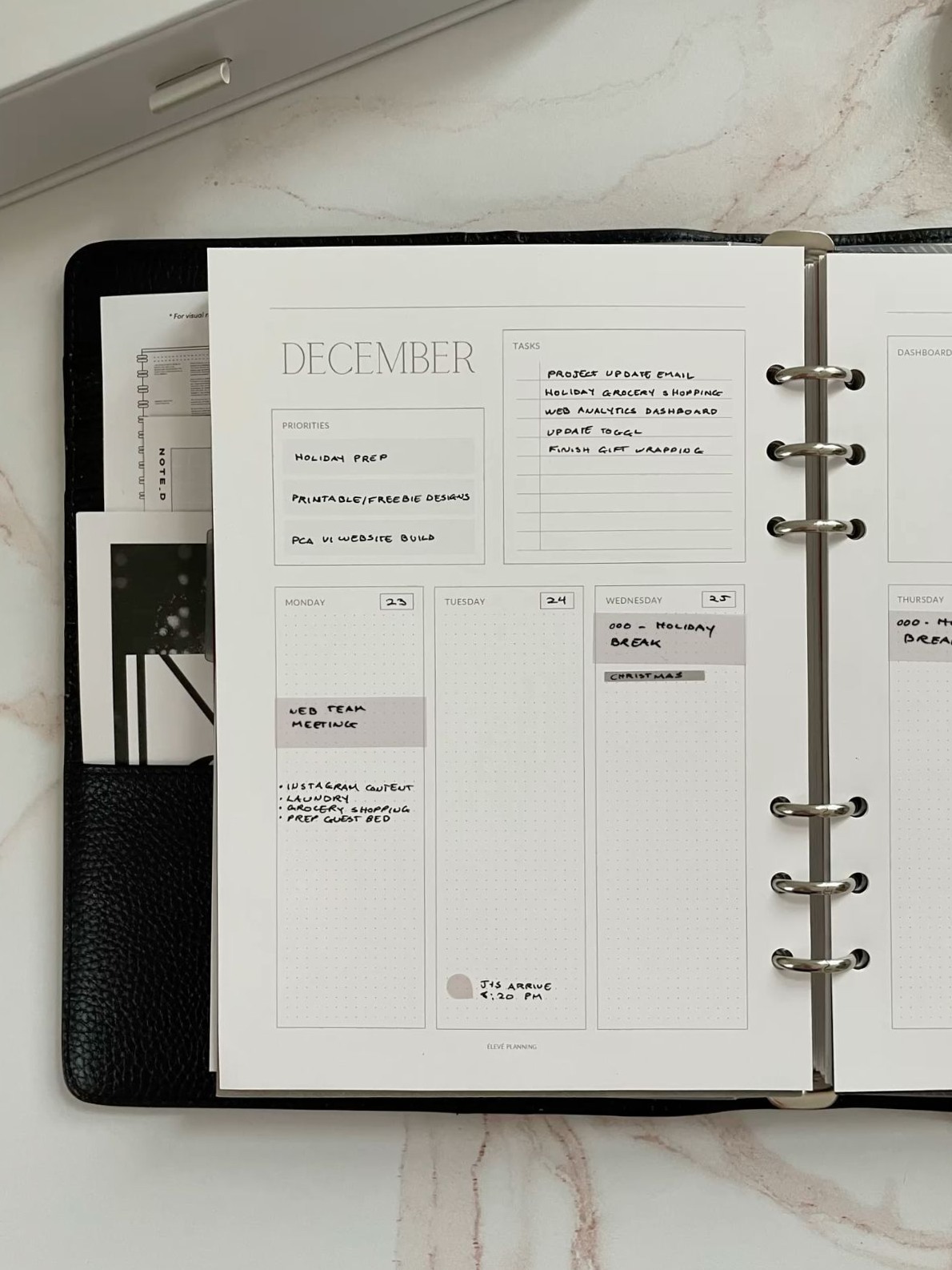 🤍 ☁️ secret to staying productive: Minimalist Weekly Planner Insert for Effortless Organization