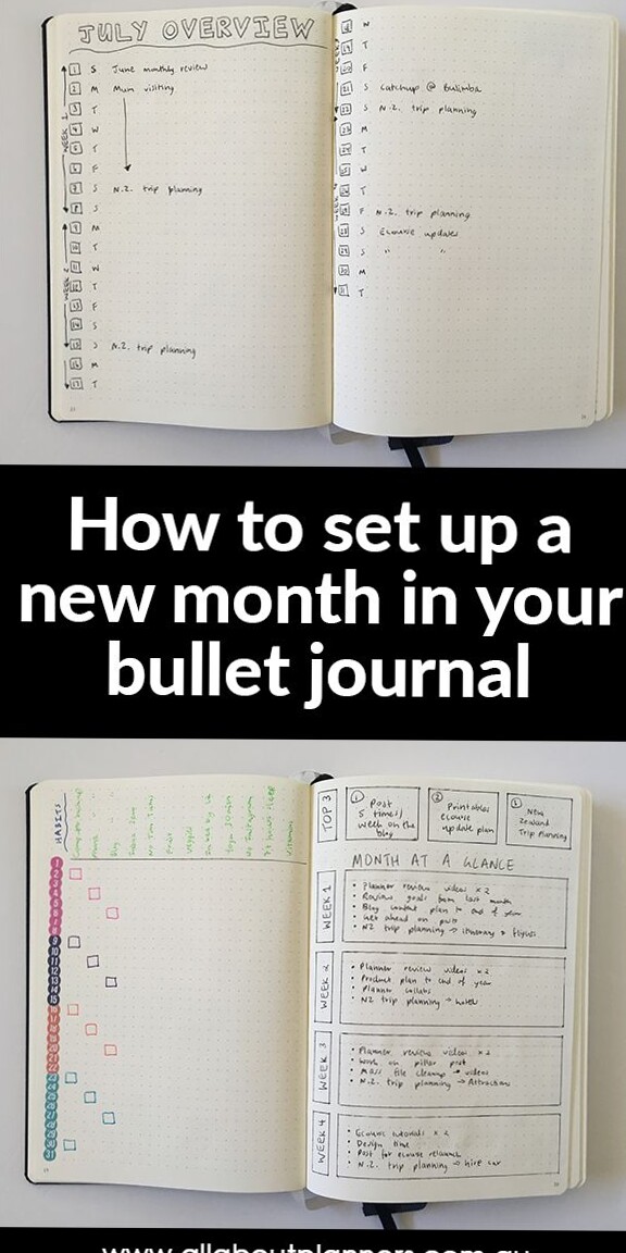 📊 📁 secret to staying productive: Setting Up a New Month in My Minimalist Bullet Journal