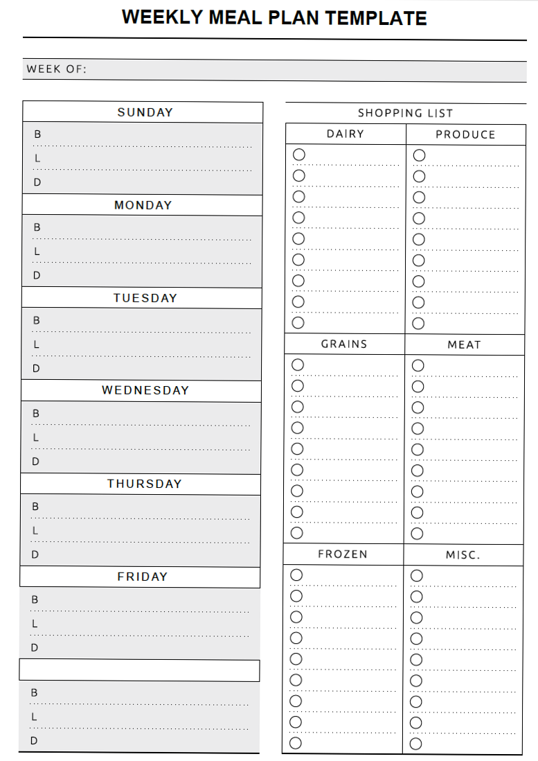 📝 📌 secret to staying productive: Effortless Meal Planning Templates for Creative Designers