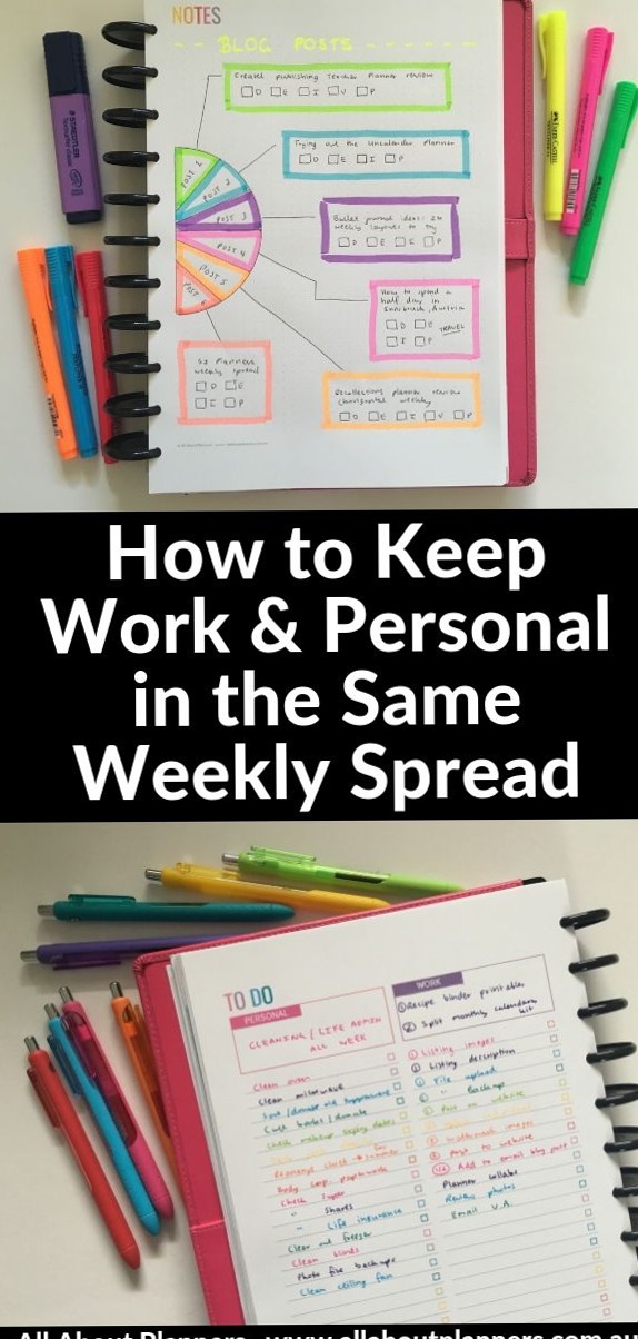 🤍 🎀 secret to staying productive: Work & Life in One Planner + Pie Chart Blog Plan