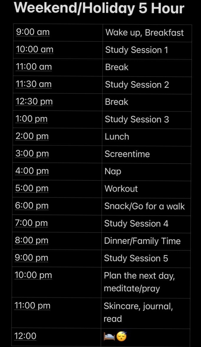 💎 🌈 secret to staying productive: Weekend Study Schedule for Digital Design & Creative Planning