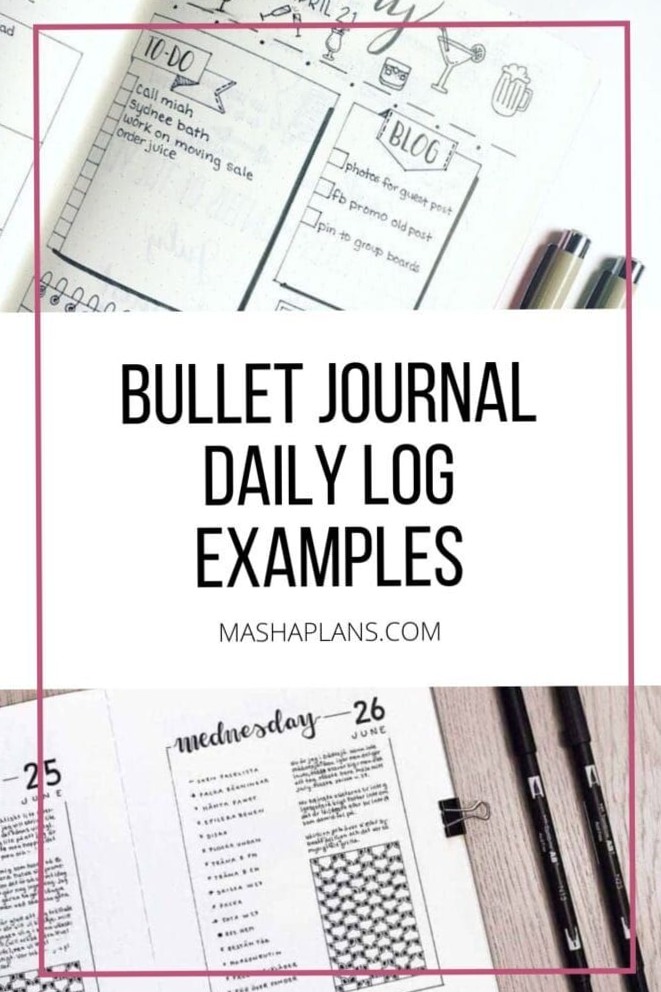 💎 🎨 secret to staying productive: 15 Bullet Journal Daily Log Examples for Creative Planners