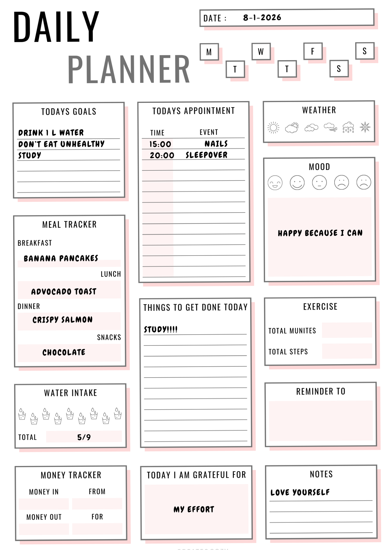 📝 📊 secret to staying productive: Stay Organized, Boost Productivity & Reduce Stress with Daily Planner Design