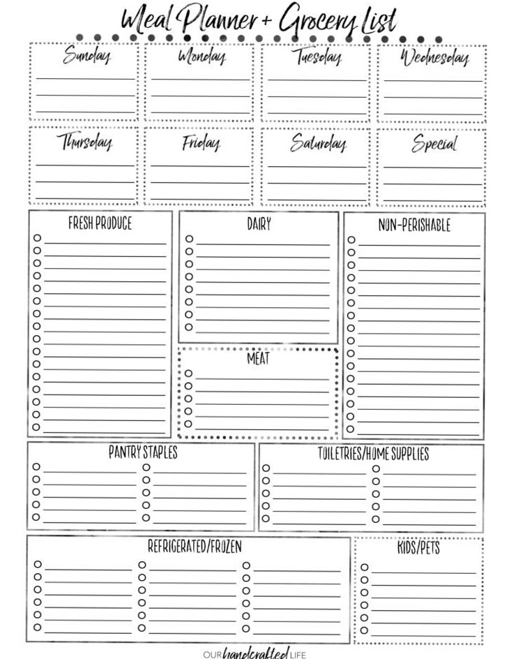 🍰 👰 secret to staying productive: The Most Practical Meal Planner EVER — Our Handcrafted Life