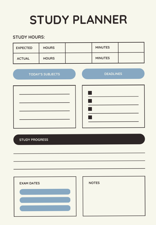 🎀 🤍 secret to staying productive: Aesthetic Off-white Study Planner for Digital Creatives