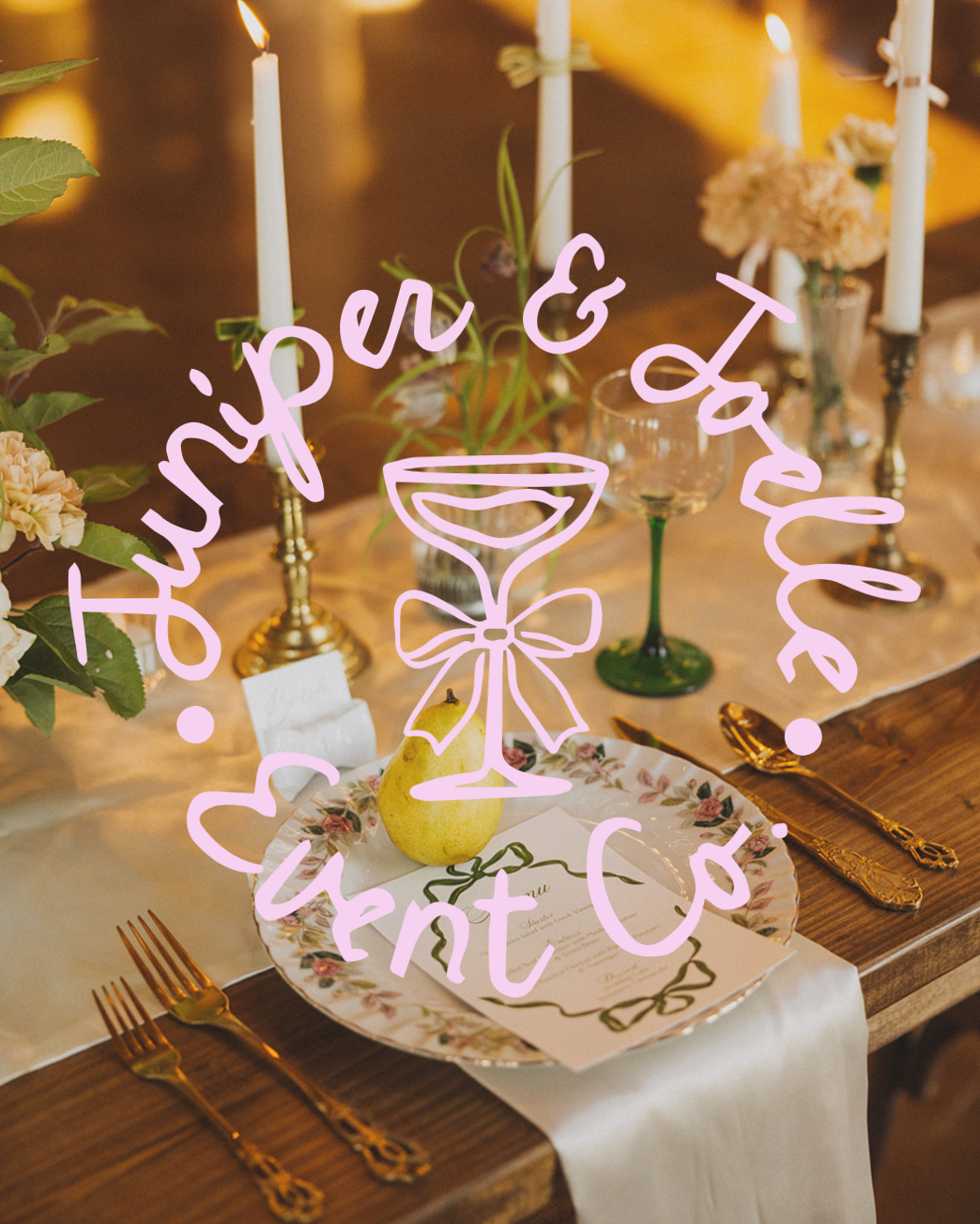🌸 🥂 secret to staying productive: Juniper & Joelle | Chic Event Planner Branding Design