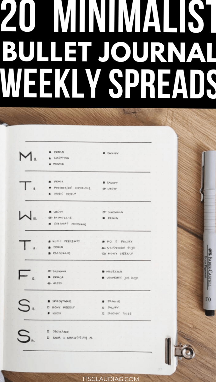 📁 📊 secret to staying productive: 20 Weekly Bullet Journal Spread Ideas for Every Month