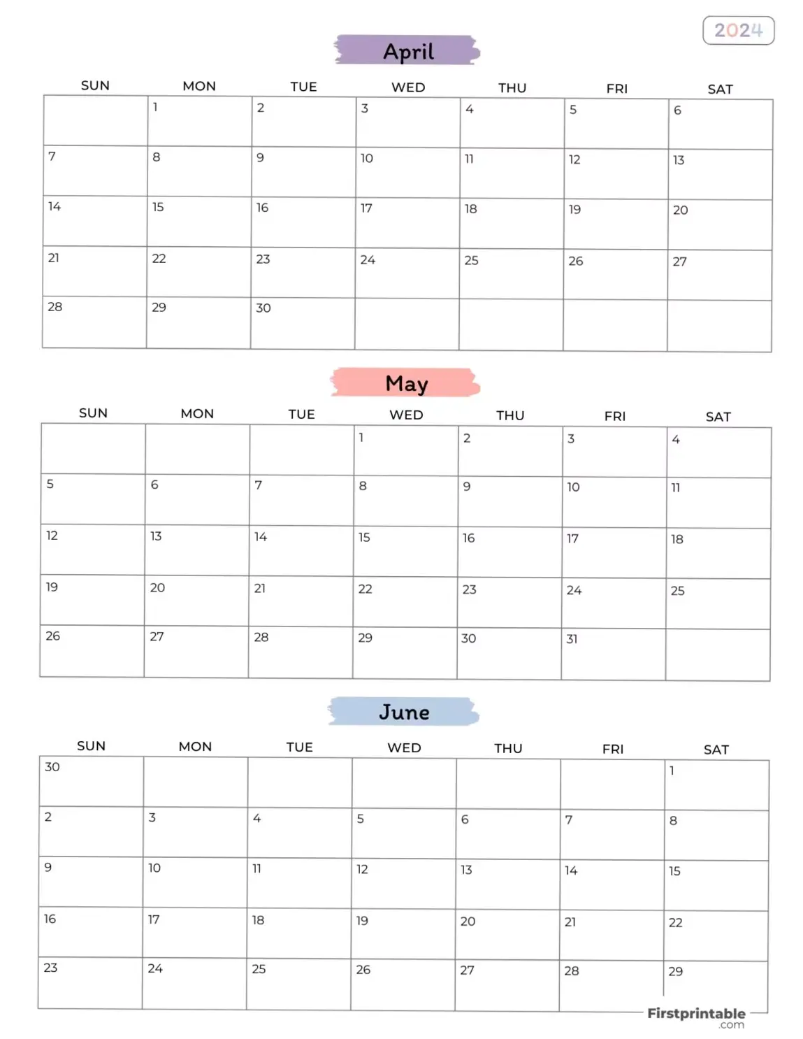 💌 🥂 secret to staying productive: 2024 3-Month Calendars — Free Digital Planner Templates