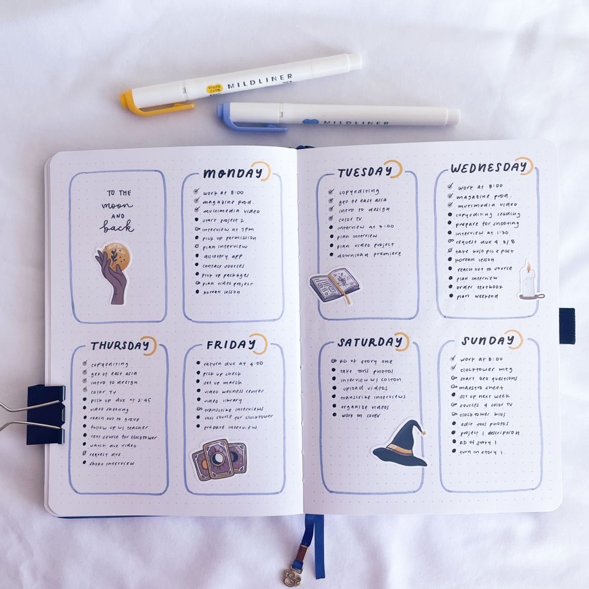 Simple Weekly Bullet Journal Layout for Digital Planners — 📝 🖇️ dream life manifestation