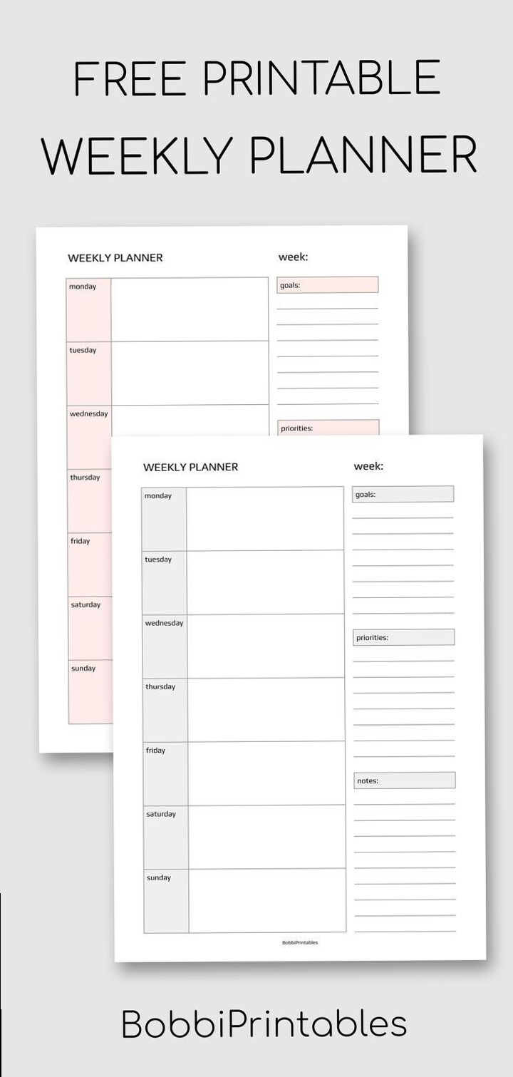 🎨 💎 Simple Weekly Planner Printable for Creative Scheduling | romanticize your routine