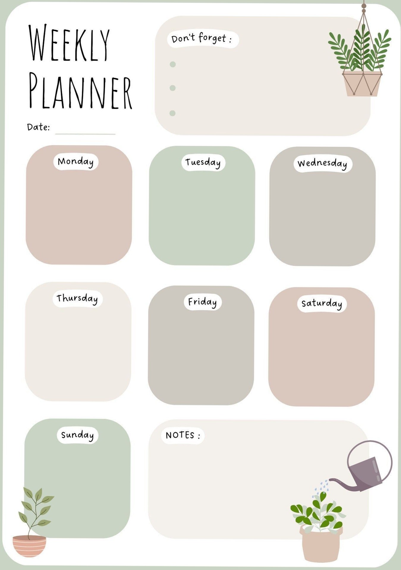 🖌️ 🪄 stay inspired all year long: Weekly Garden Planner for Green Thumbs