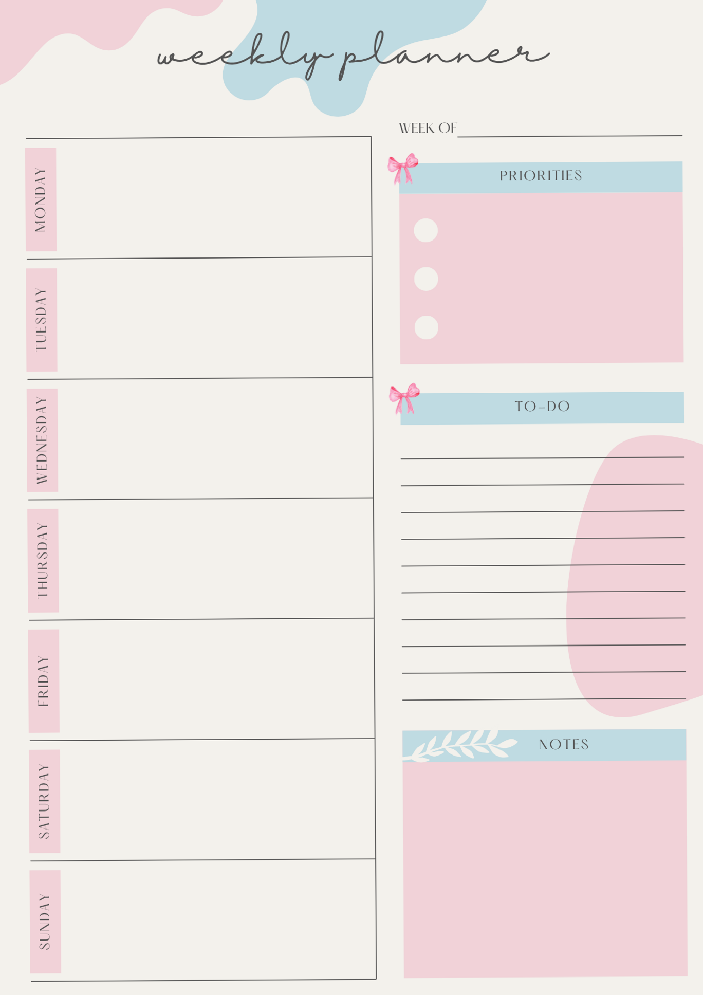 🎨 🎨 stay inspired all year long: Digital Weekly Planner for Creative Productivity