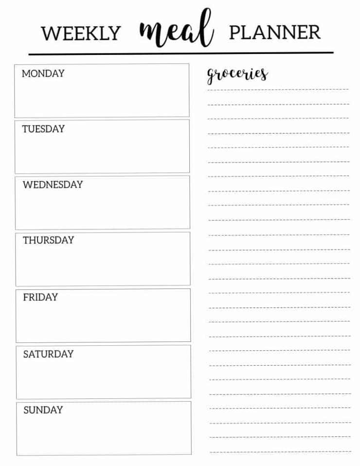 📊 📝 stay inspired all year long: Free Printable Meal Planner Template | Paper Trail Design