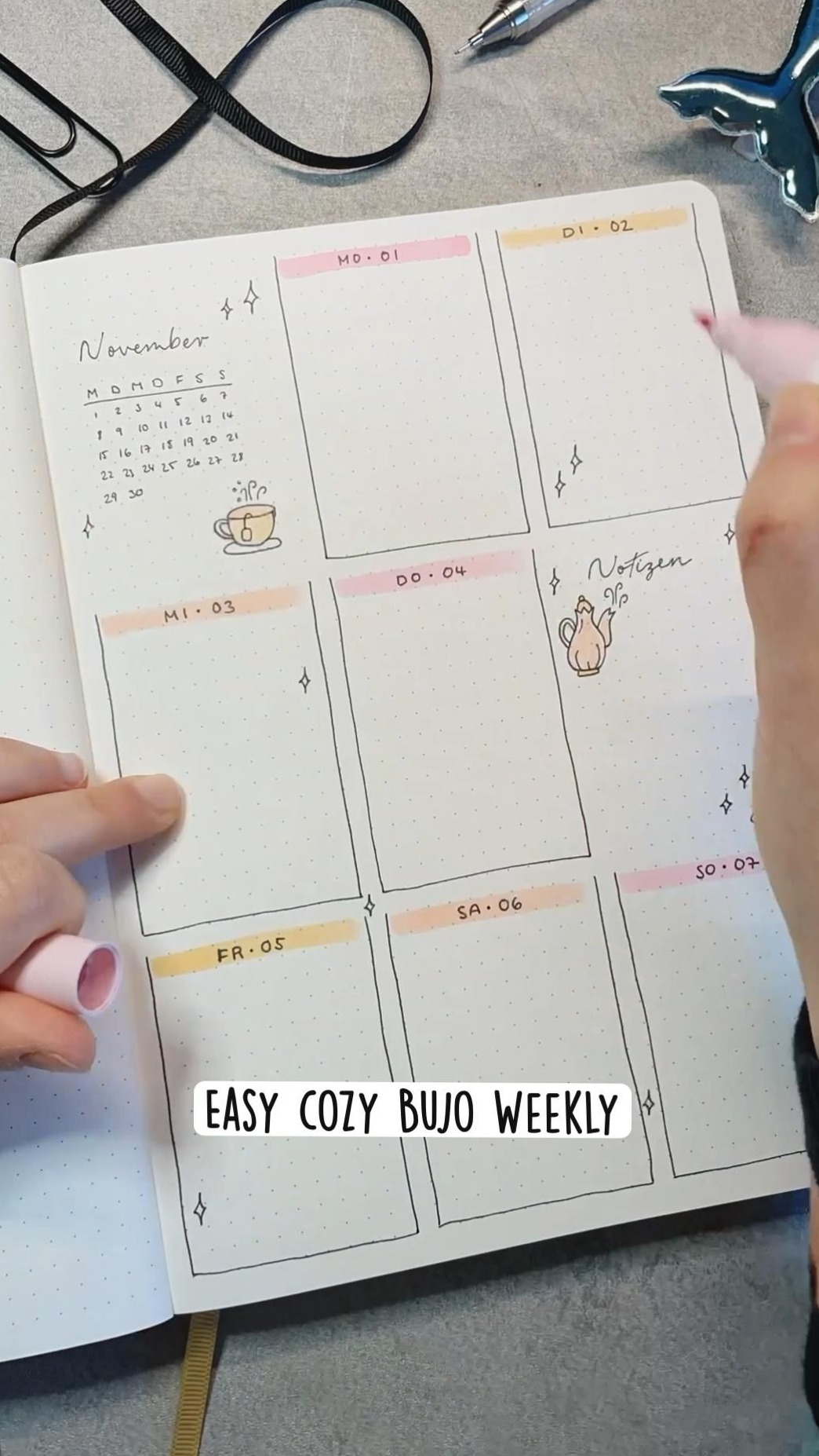 ✨ 🤍 stay inspired all year long: Easy Cozy Bujo Weekly Layout | Minimal Style