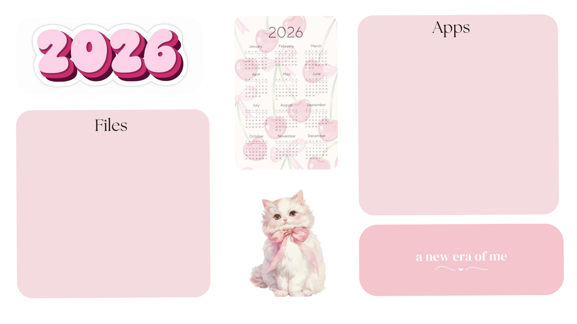 ✨ 🎀 stay inspired all year long: 2026 Desktop Organizer | Student Productivity Aesthetic