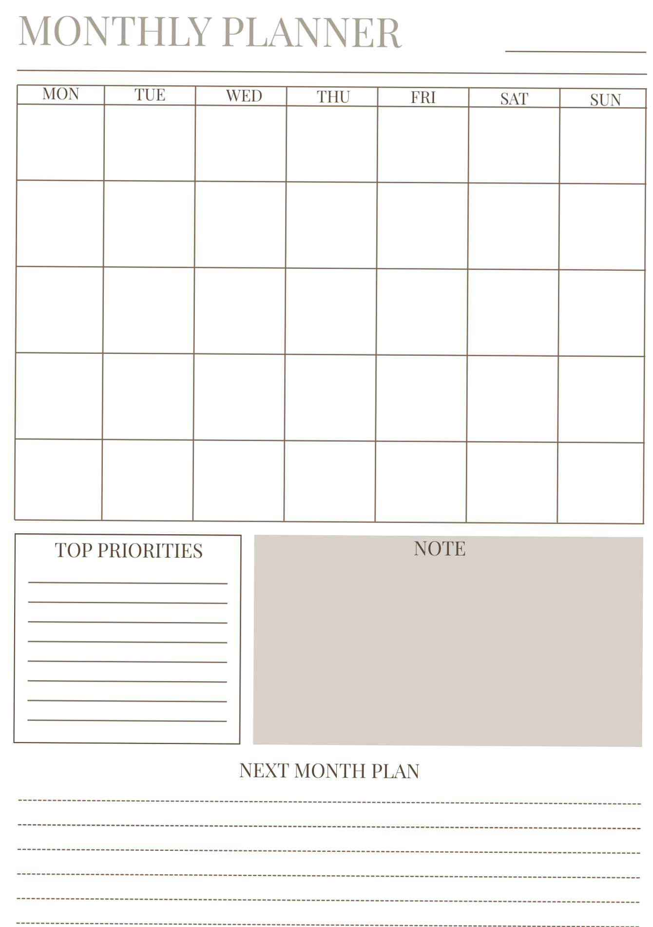 ✨ ☁️ stay inspired all year long: Cute Monthly Planner Template for Creative Planning