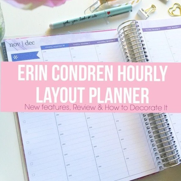 🖌️ 📍 stay inspired all year long: First Look: Erin Condren Hourly Layout Planner & How to Plan & Decorate It!