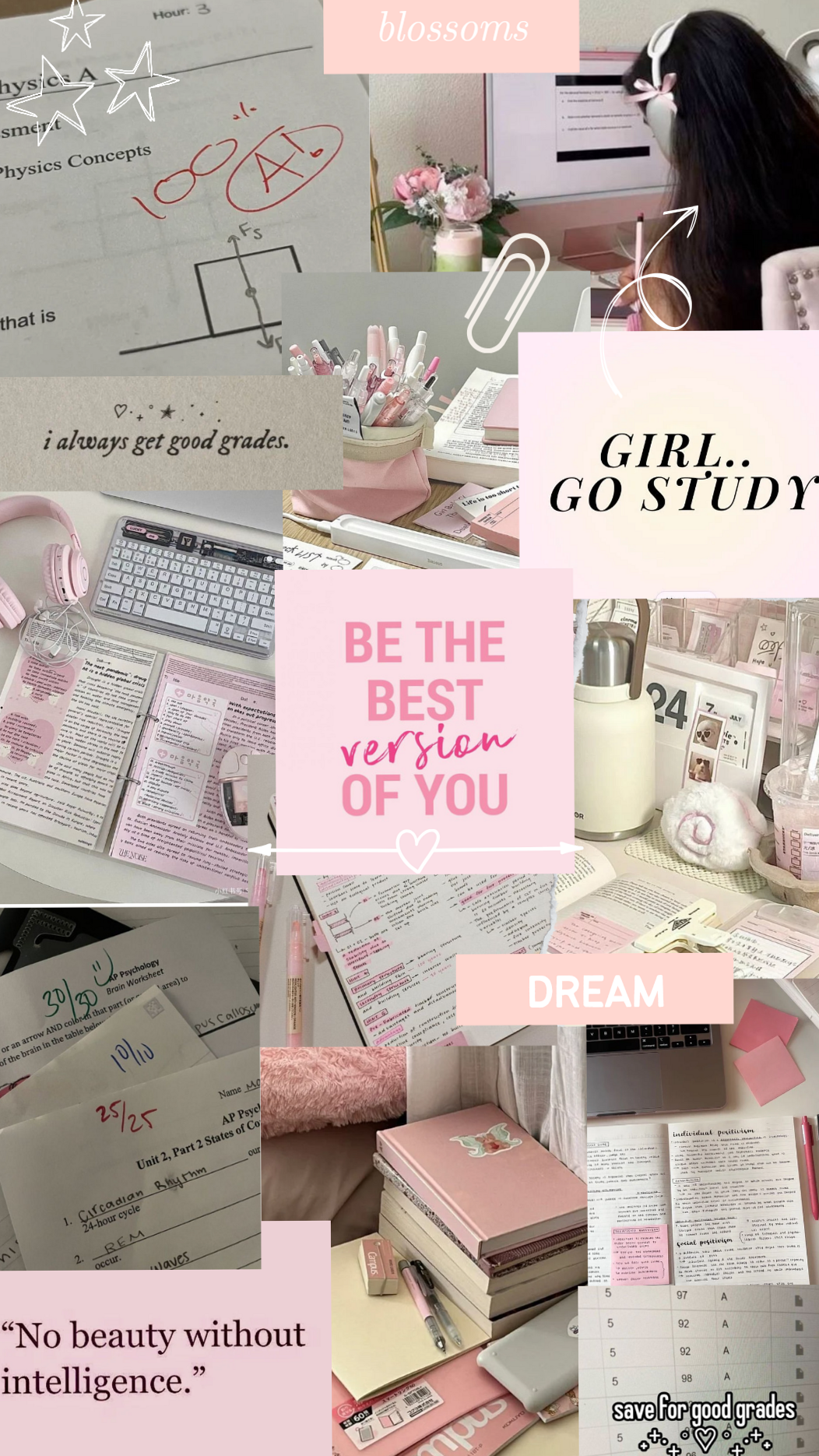 📌 📊 stay inspired all year long: Pink Aesthetic Motivational Wallpaper for Creative Spaces