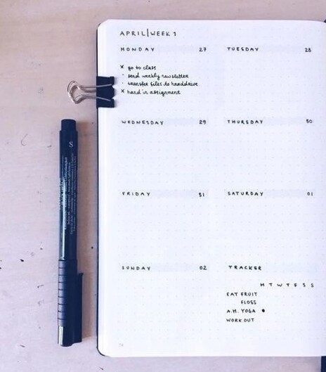 📁 📅 stay inspired all year long: Minimalist Bullet Journal Weekly Spread Ideas 2024 — AnjaHome