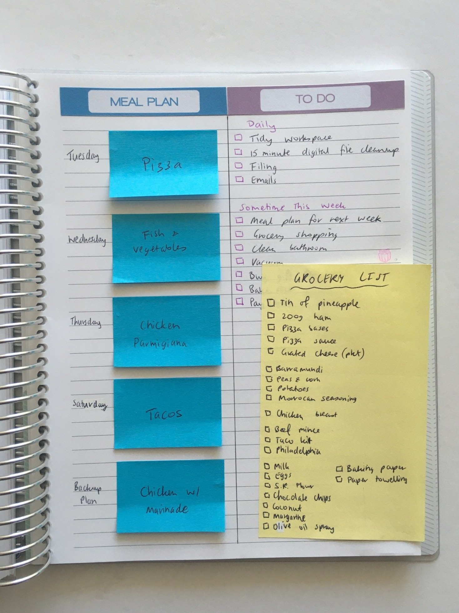 💎 🖌️ stay inspired all year long: Minimalist 1-Page Planner with Washi Tape | Week 10