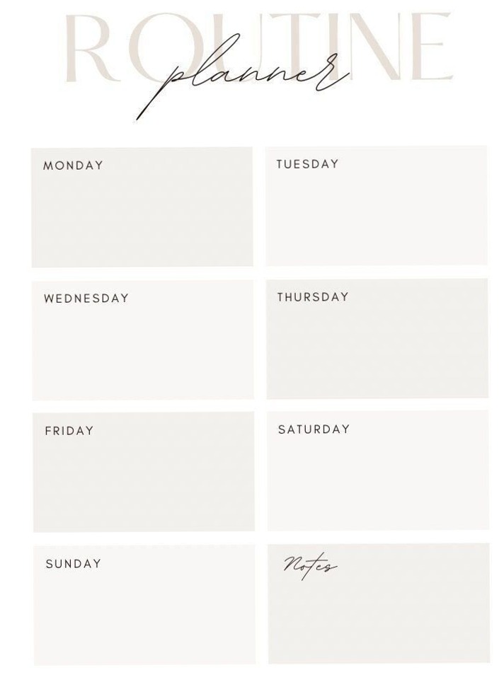 🖌️ 🎨 stay inspired all year long: Daily Routine Planner Printable | Get Organized