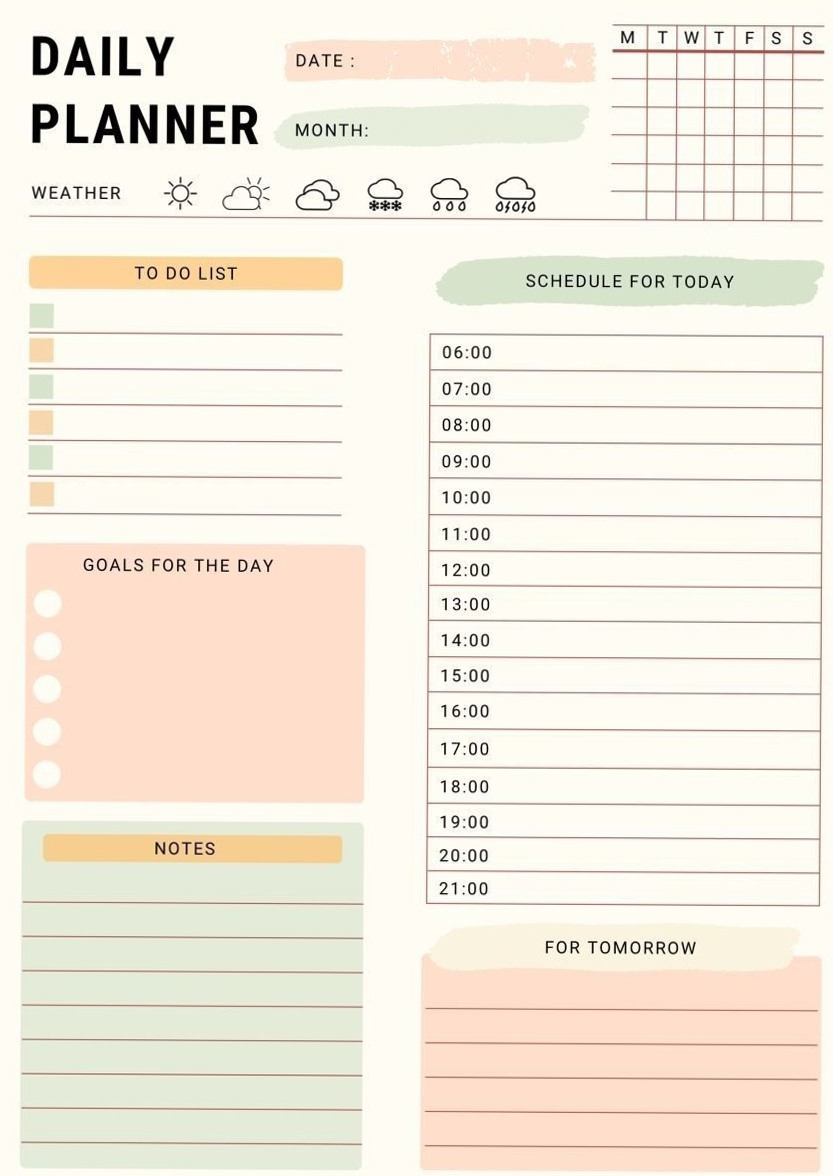 📌 📌 stay inspired all year long: Daily Planner & Study Organizer Printable | Digital Download