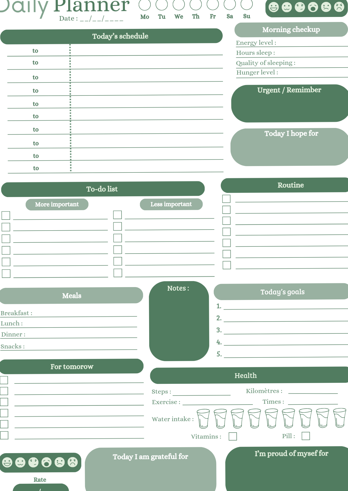 Stay Organized with This Beautiful Daily Planner Design — 🎀 🤍 secret to staying productive