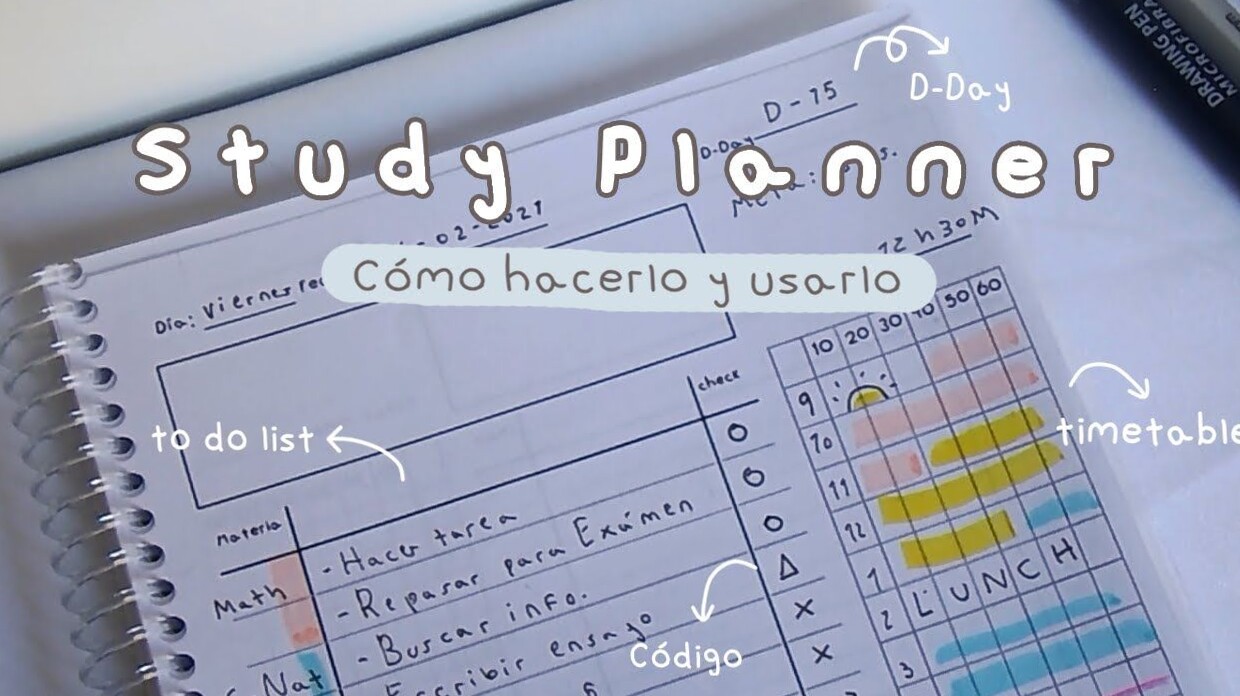 📁 📅 Study Planner: Cómo hacer uno estilo coreano (imprimible) | secret to staying productive