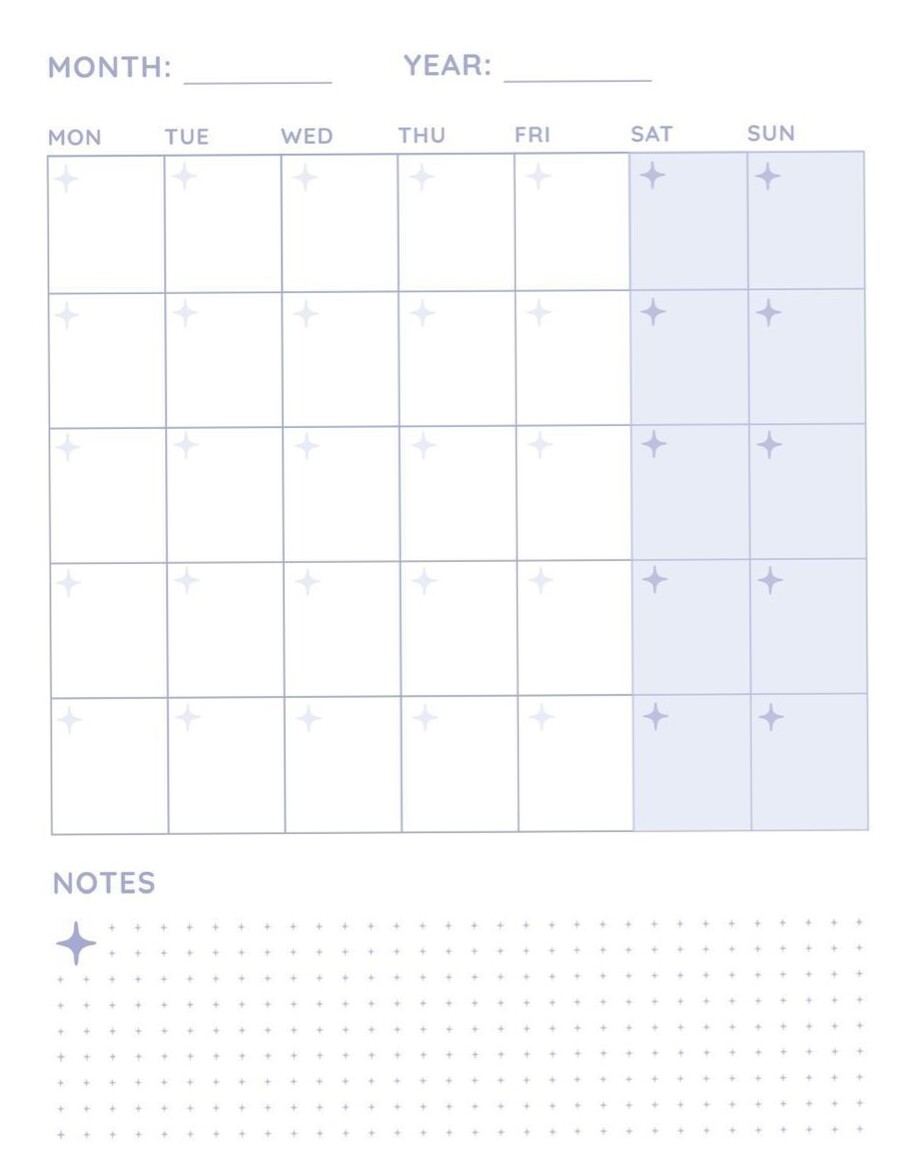🎨 🪄 Study Planner: Printable Monthly Templates for Productivity | stay inspired all year long