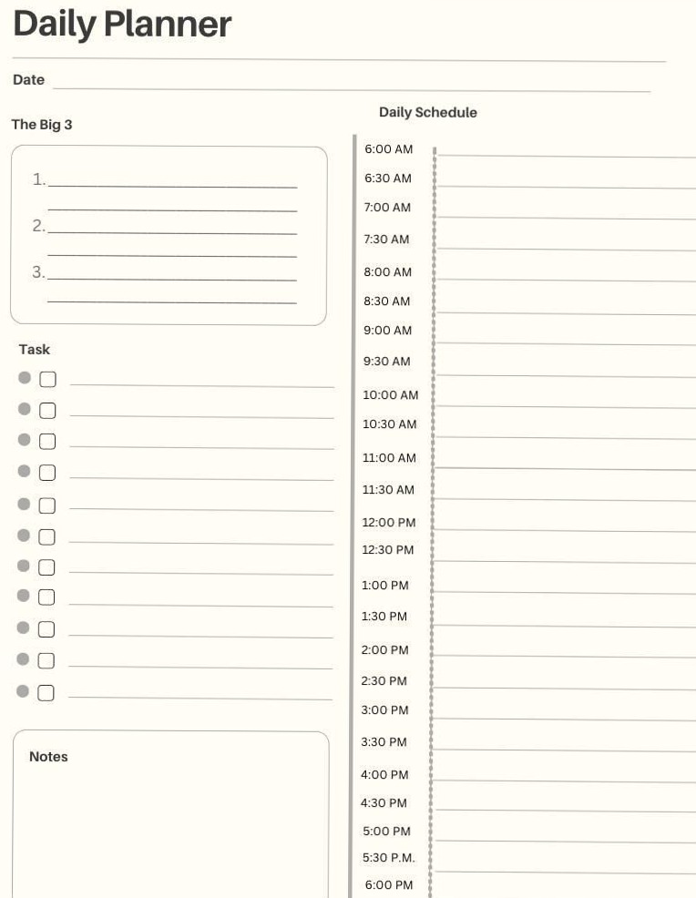 ✨ 🕯️ Tages-Produktivitätsplaner für kreative Organisation | dream life manifestation